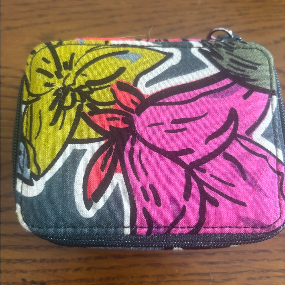 Vera Bradley Quilted Floral travel pill case - Pink, Yellow, Black, Green